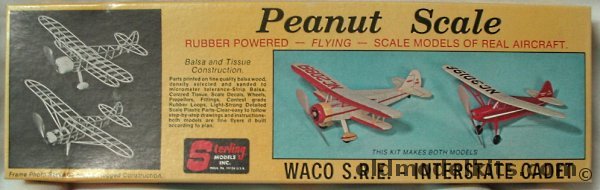 Sterling Peanut Waco SRE and Interstate Cadet - Peanut Scale Flying Model Airplanes, P-3 plastic model kit